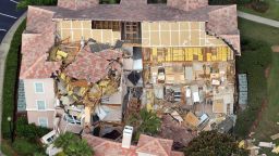 Buildings collapse into a sinkhole at the Summer Bay Resort on U.S. Highway 192 in Clermont, Florida, Monday, August 12, 2013. Guests had only 10 to 15 minutes to escape the collapsing buildings at the Summer Bay Resort on U.S. Highway 192 in the Four Corners area, located about 7 miles east of Walt Disney World resort, where a large sinkhole- about 60 feet in diameter and 15 feet deep- opened in the earth late Sunday. (Red Huber/Orlando Sentinel/MCT via Getty Images)