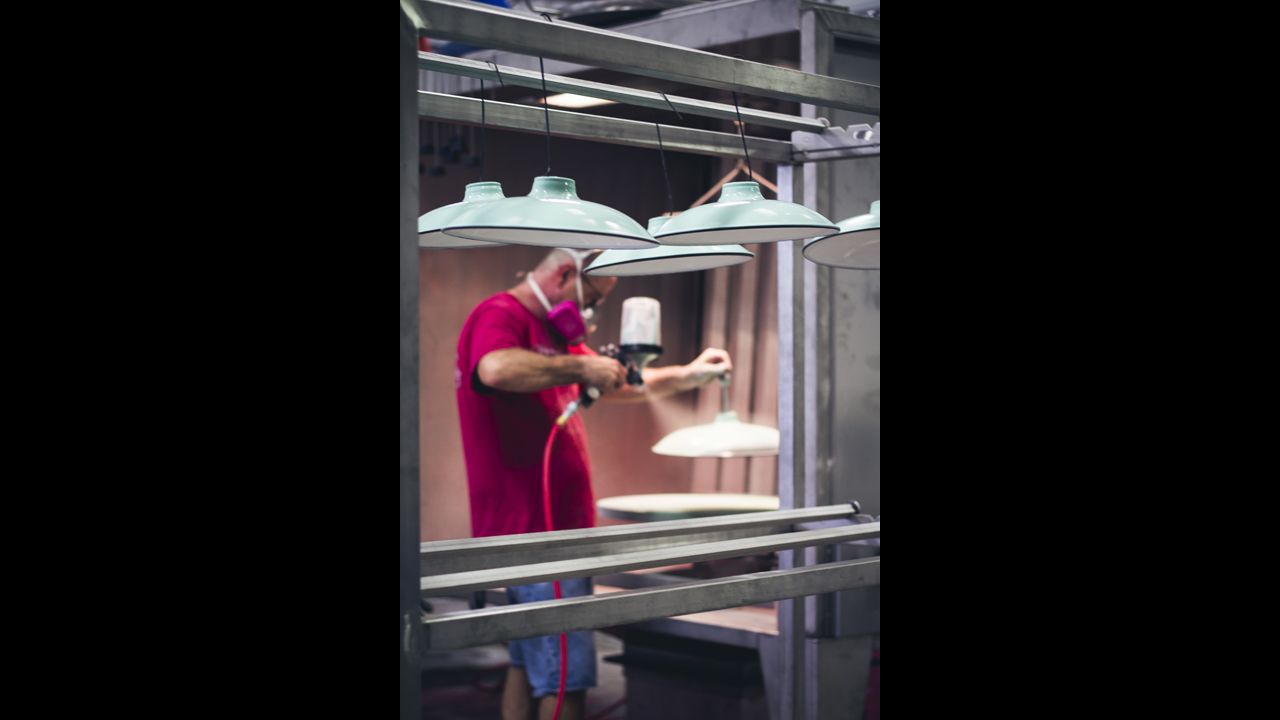 Products are kept in storage after the spinning process, then customized to suit the order.