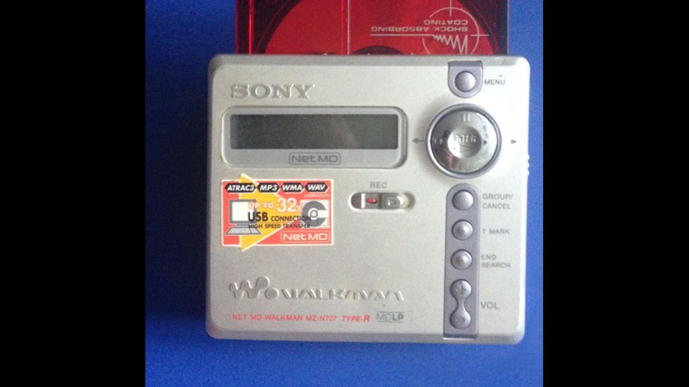 The MiniDisc was something of a hybrid of small CD and plastic cassette. Journos loved them, particularly if you worked in radio as editing was a breeze. These durable gadgets took up little space and were anti-skip, unlike (pre-memory) CD players. Per the original Walkman, it was a Sony product. The company laid the MD to rest earlier this year.