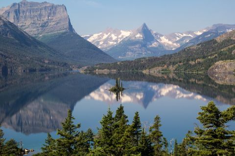 Hottle also loves visiting Glacier National Park in Montana, a nine-hour drive by car. "There's a wildness about Glacier that makes it even more dangerous and adventurous than Yellowstone," he said. Glacier's Wild Goose Island is shown here.
