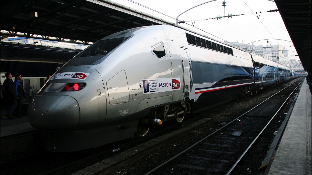 France's high-speed trains have hit a maximum speed of 236 mph, although this V150 TGV model has gone faster in tests. 