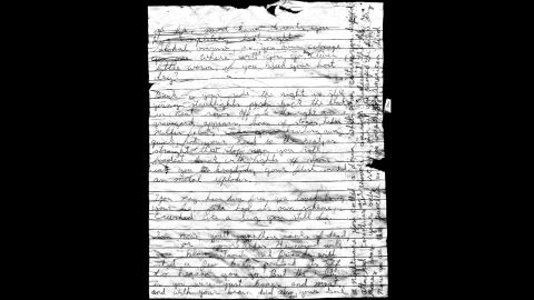 Writings were found in Keyes cell at the time of his suicide on December 2, 2012.  Covered in blood and illegible, the writings were sent to an FBI laboratory.   The FBI concluded there was no hidden code or message in the writings, nor did they offer any investigative clues or leads as to the identity of other possible victims. 