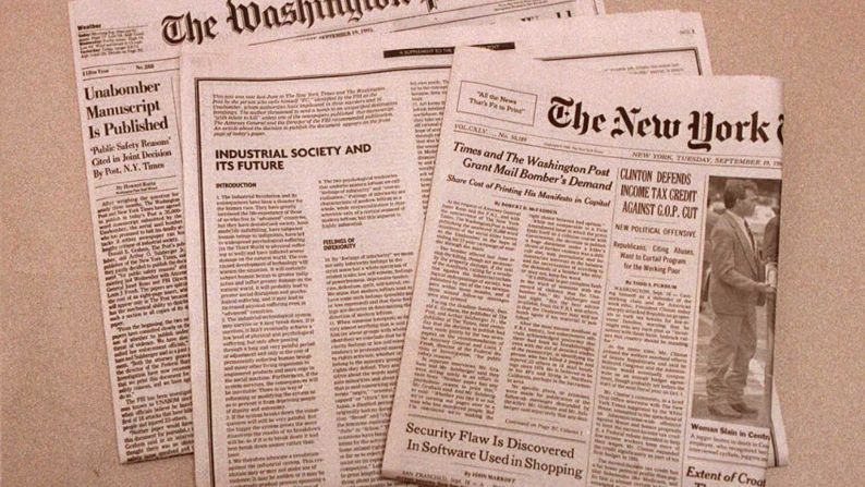 The New York Times and the Washington Post published Kaczynski's entire 35,000 word manifesto on September 19, 1995. The document was published in response to a demand made three months previously by Kaczynski, who threatened to kill one more person if his entire philosophy was not printed. 