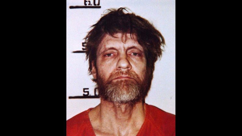 Ted Kaczynski is seen in his booking mugshot in April 1996.