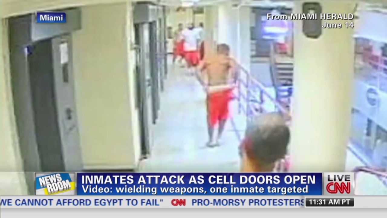 Inmates attack a fellow prisoner after cell doors open CNN