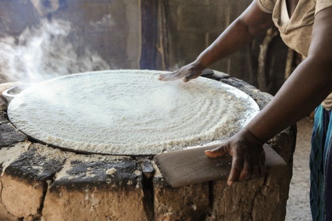 "We are the only cassava-making farm in the country," says Cyril Sabal of the family-run Sabal Farm. "We've been here for 25 years and we bake twice a week." Cassava bread is a traditional Garifuna staple.