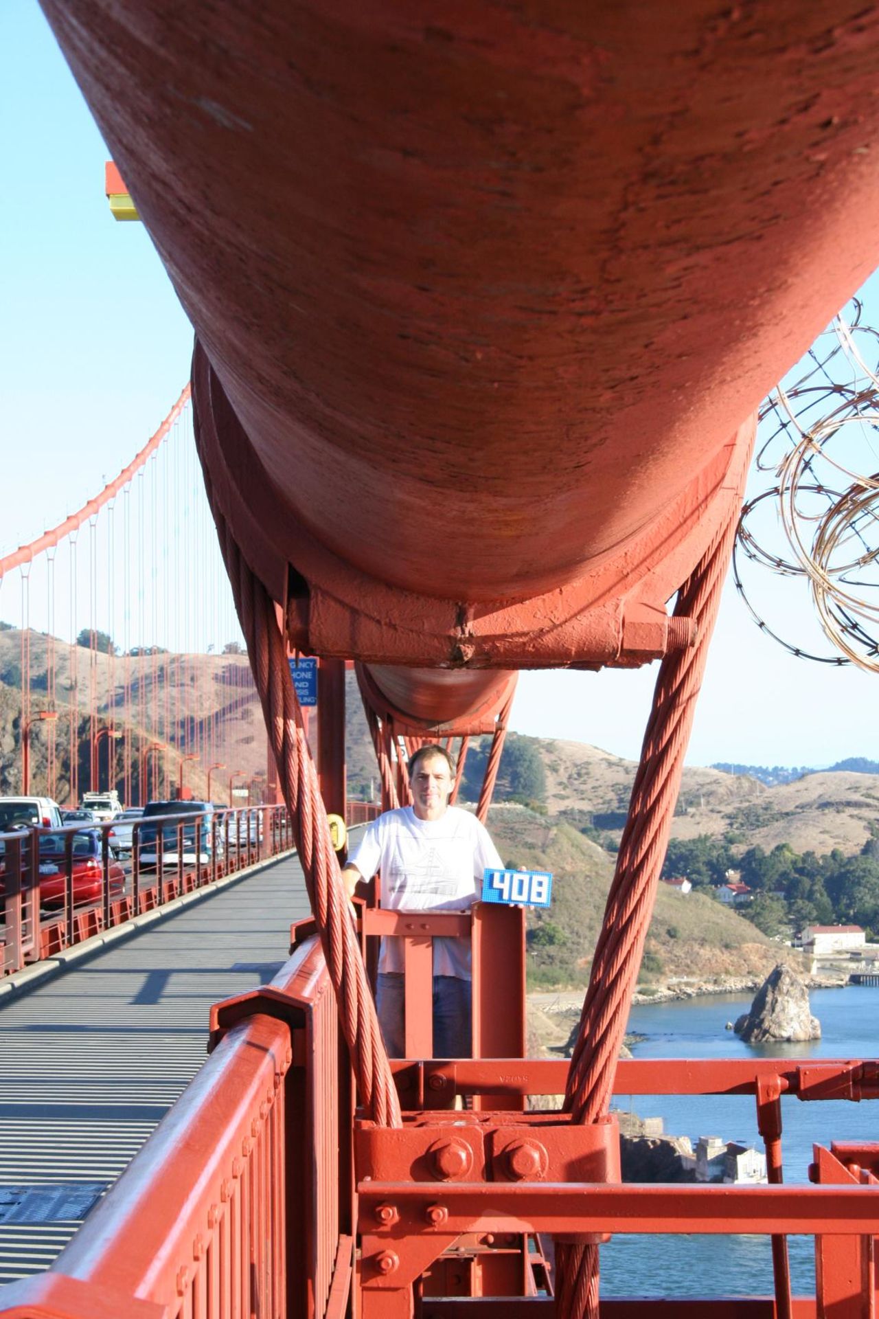O'Donnell enjoys a visit to San Francisco's Golden Gate Bridge. Height: 220 feet (67 meters) above the water,<a href="http://goldengatebridge.org/research/factsGGBDesign.php" target="_blank" target="_blank"> according to the bridge website.</a>