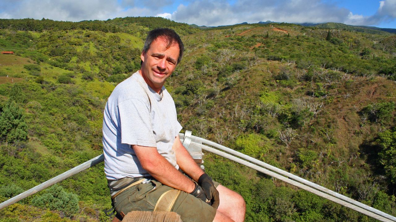 Patrick O'Donnell visits the site of a Hawaii bridge building project.