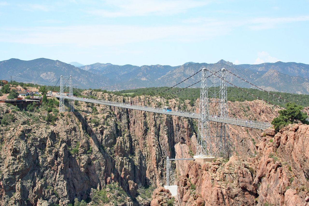 This is the highest bridge in the United States: <a href="http://www.royalgorgebridge.com" target="_blank" target="_blank">Royal Gorge Bridge</a> near Canon City, Colorado. In 2010, Sakowski made headlines when -- armed with a laser distance finder -- he showed that the bridge was not as high as advertised. Since the 1920s it had been billed as 1,053 feet high. Sakowski marked it at 955. "I kind of shook things up a bit there," Sakowski said.