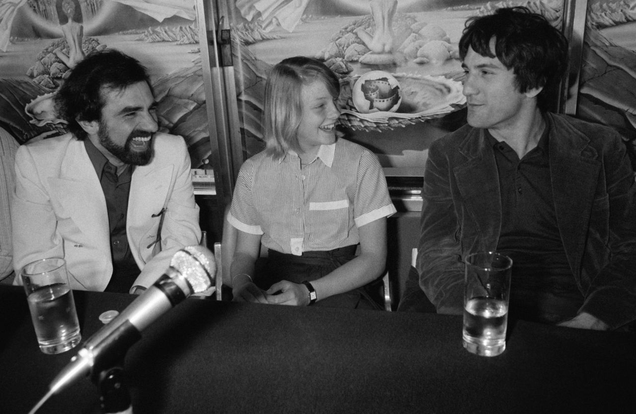 De Niro has worked frequently with director Martin Scorsese, left. Here, Scorsese, De Niro and Jodie Foster present "Taxi Driver" at Cannes in 1976. The film won the top prize, the Palme d'Or, at the festival.