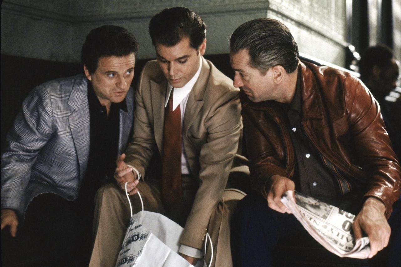 In 1990's "Goodfellas," another collaboration with Scorsese, De Niro plays Jimmy Conway, a New York gangster. The film also stars Joe Pesci, left, and Ray Liotta, center.