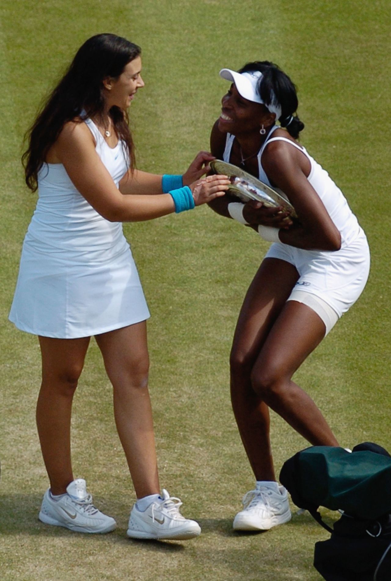 But it was Wimbledon where Bartoli made her name, losing in the 2007 final against Venus Williams (right) on the hallowed grass courts of the All-England Club.