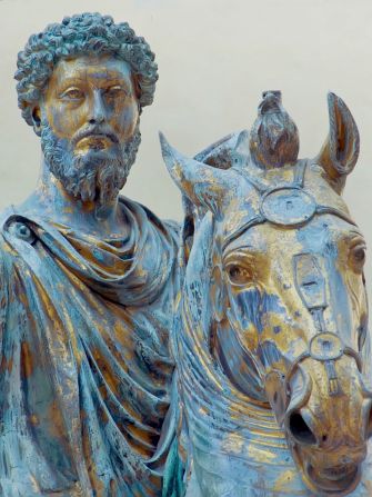 Most people think of Rome's greatest treasures as being outdoors but one expert draws attention to this all-bronze statue of a mounted Marcus Aurelius, in the Capitoline Museum. Remarkably, it has survived intact since the height of the Roman Empire.