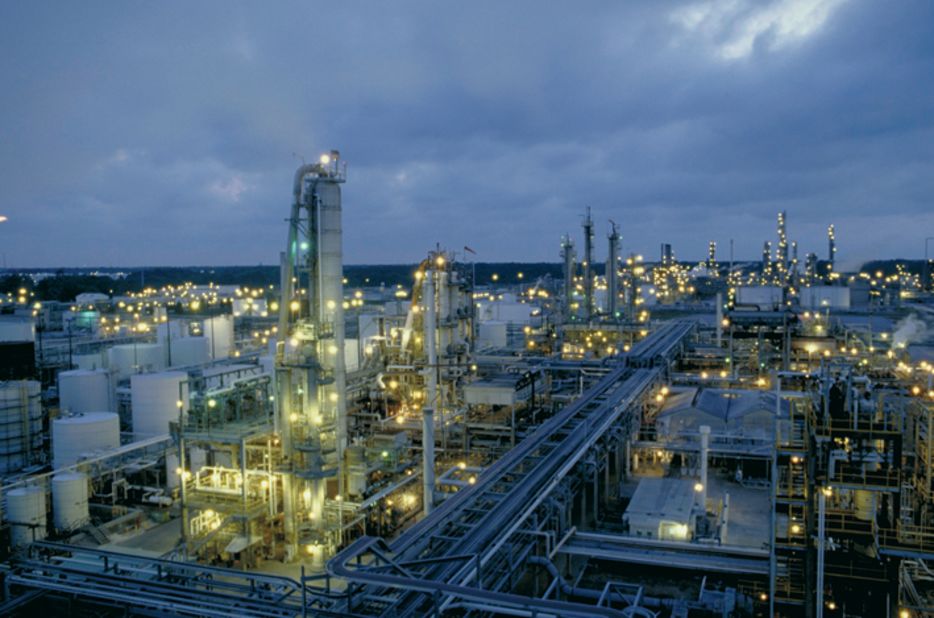 South African energy and chemicals giant Sasol plans to build the first commercial plant to turn natural gas into liquid fuels in the United States. Pictured here, the company's chemicals facility in Lake Charles, Louisiana.