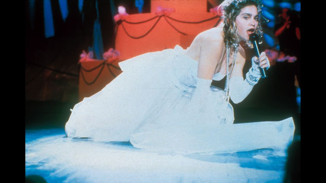 During the first MTV Video Music Awards in 1984, Madonna set the bar with her performance of "Like a Virgin" in a low-cut wedding gown. 