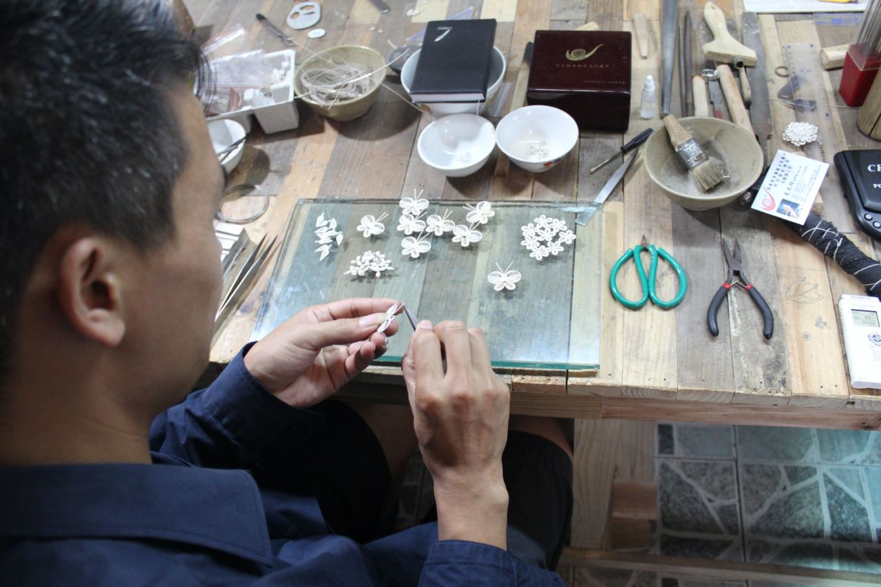 Once every household in the village and the surrounding area produced silverware, but now the trade is dying out as people have sought work in the cities.