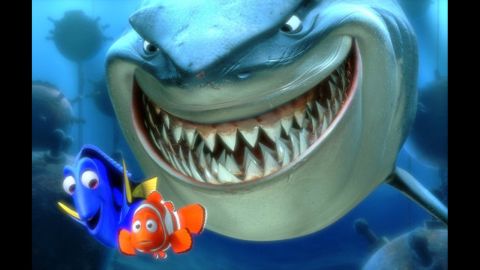 Disney/Pixar brought Steven Spielberg's Bruce to life again in 2003's "Finding Nemo." This Bruce was just as terrifying -- especially to a clownfish dad hunting for his son -- but at least he tried to live by the rule that "fish are friends, not food."