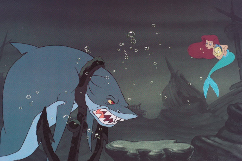 Disney's 1989 under-the-sea adventure "The Little Mermaid" began with a tense run-in with a shark. Unlike the chilling but affable characters Disney has produced lately, this shark was straight out of "Jaws" with its brutish strength and snapping teeth. 