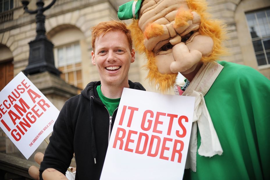 Reason redheads are proud of Shawn Hitchins: He organized the pride walk in Edinburgh.