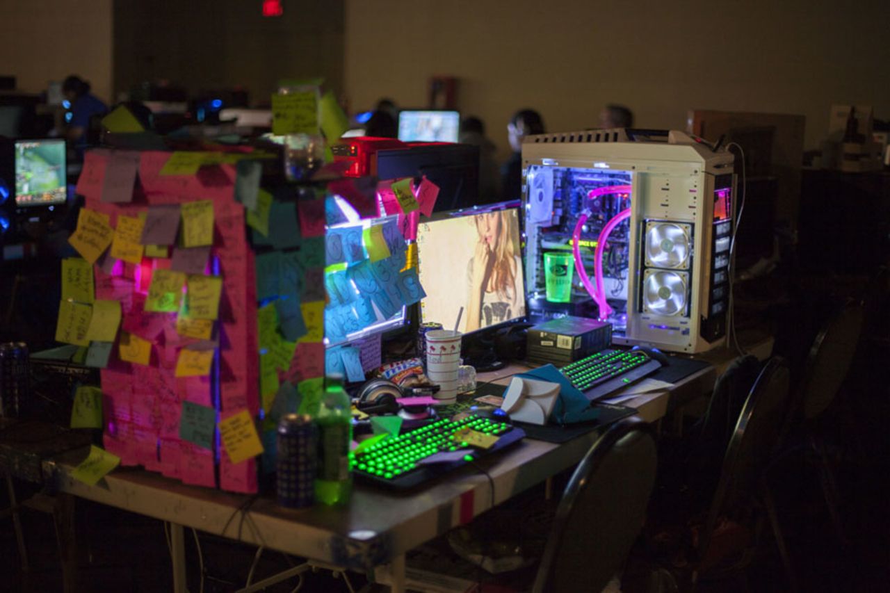 Many of the modded computers were decked out in various colors and neon lights and showed off the extensive cooling systems that helped keep the components from overheating.
