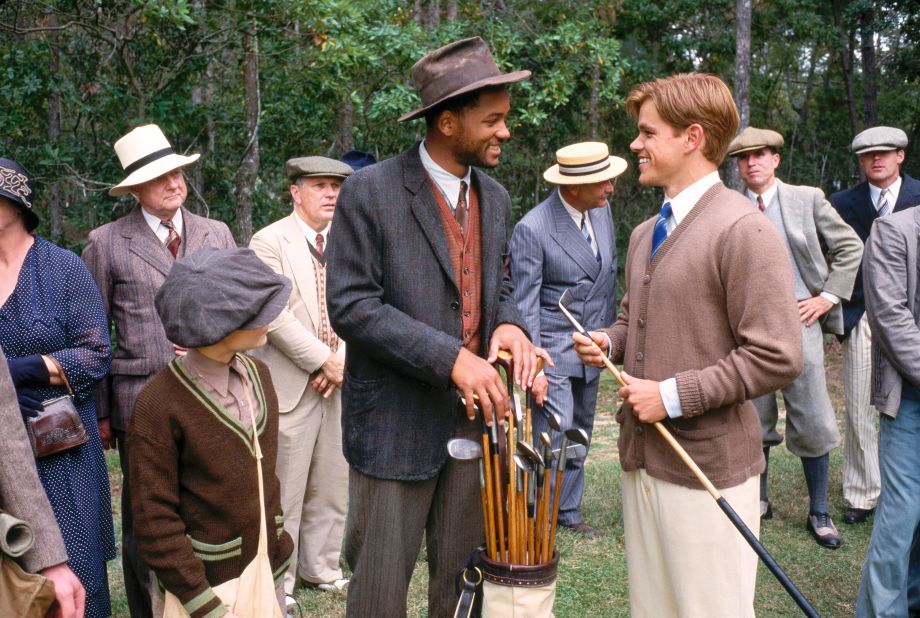 The Legend of Bagger Vance, released in 2000, starred Will Smith (left) in the title role as caddy to Matt Damon's character (right).