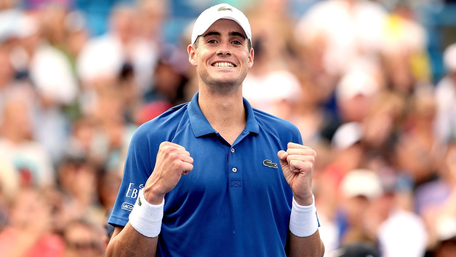 John Isner claimed another prize scalp in the Western and Southern Open semifinal beating Juan Martin del Potro in three sets.  