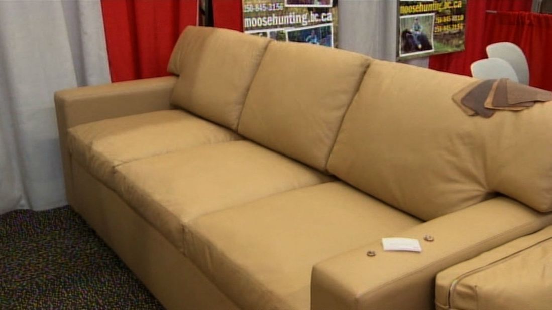 Charles Alan, a furniture maker based in Fort Worth, Texas, showed off a new couch with a hidden gun safe inside and bulletproof cushions at a gun show. "If there's a home invasion, you can take one of the cushions and hand it to one of your children or your spouse to protect them,"<a href="http://www.wfaa.com/news/business/Bulletproof-couch-on-display-at-Fort-Worth-hunting-show-220003231.html" target="_blank" target="_blank"> Charles Alan's Brian Poitevent told CNN affiliate WFAA</a>. "We make them with arm straps, so you can hold the cushion with one hand and fire with the other hand."