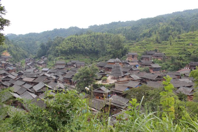 The Dong ethnic minority in southeastern Guizhou build their wooden houses, bridges and drum towers without any nails. 
