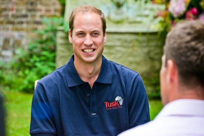 The prince discussed African conservation and a new award scheme organized by his charity, Tusk Trust, but he was also open to discussing fatherhood.