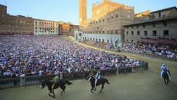 Each year, the pretty city of Siena in Tuscany is transformed into a medieval race track, with around 50,000 spectators cheering on 10 bareback riders. As the dust settles on this year's Palio di Siena, CNN takes a look at five weird and wonderful horse festivals from around the world.