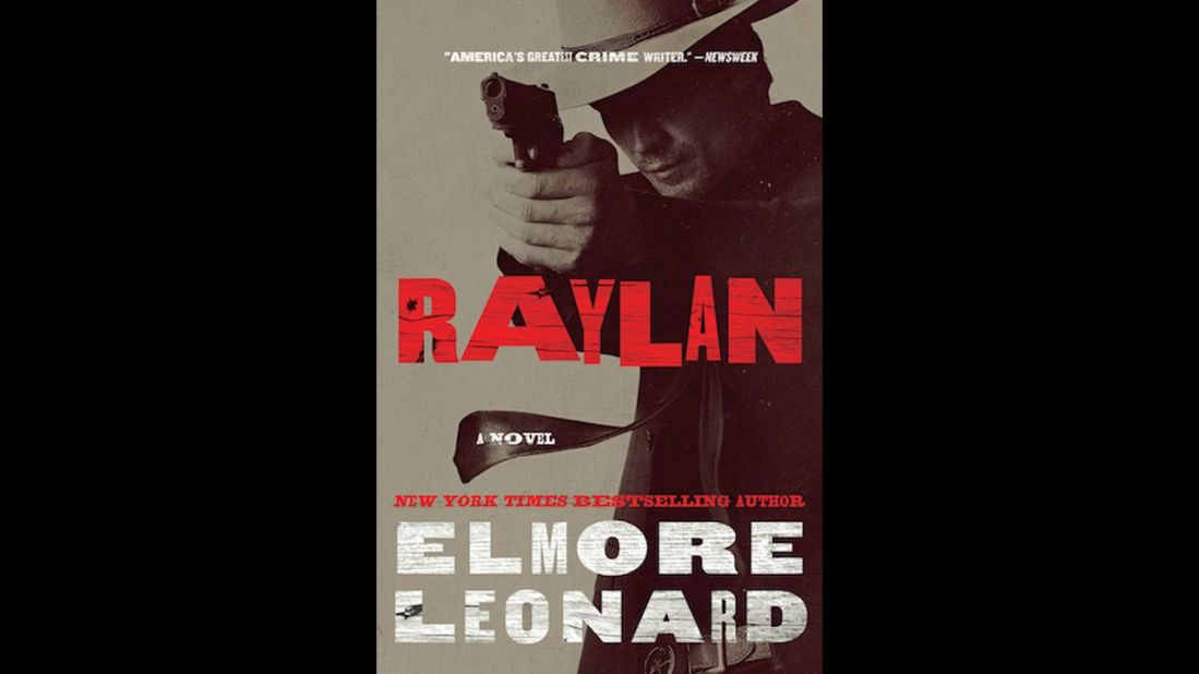 The cover of Leonard's 2012 novel "Raylan" features Olyphant as the lead character, Raylan Givens.