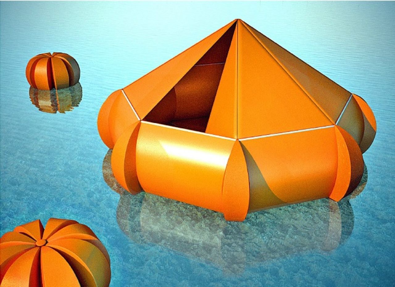 Each inflatable segment around the edge of the raft is independent, so one or two can be damaged and the raft will stay afloat