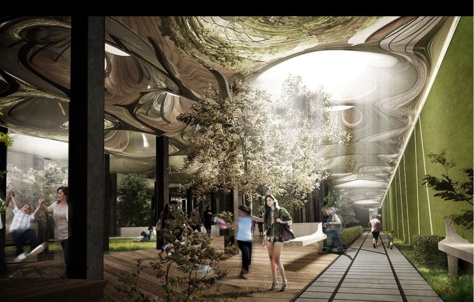 The Lowline is a proposal to create an underground park in the disused Williamsburg Trolley Terminal in New York. Plants and trees would be nourished by sunlight piped from the surface by fiber-optic cables.