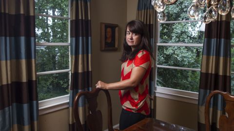 Keely Walker Muse stands in her home in Atlanta. She blames Mexican drug lord Rafael Caro Quintero for her father's death.