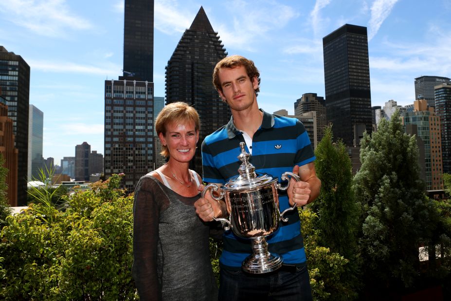 The first of Andy's two grand slam titles came at the U.S. Open in 2012 when he beat current world No. 1 Novak Djokovic in the final. Having lost his first four major finals, it marked the first grand slam win by a British player since 1936. Mum Judy, of course, was there to celebrate with him.