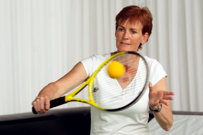 After opting to hang around her brothers and kick around a soccer ball, Judy turned to tennis at the age of nine and prospered in the juniors in Scotland. 