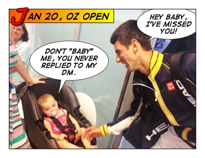 However, Micaela, the daughter of doubles star Bob Bryan, can count men's world No. 1 Novak Djokovic among her followers.