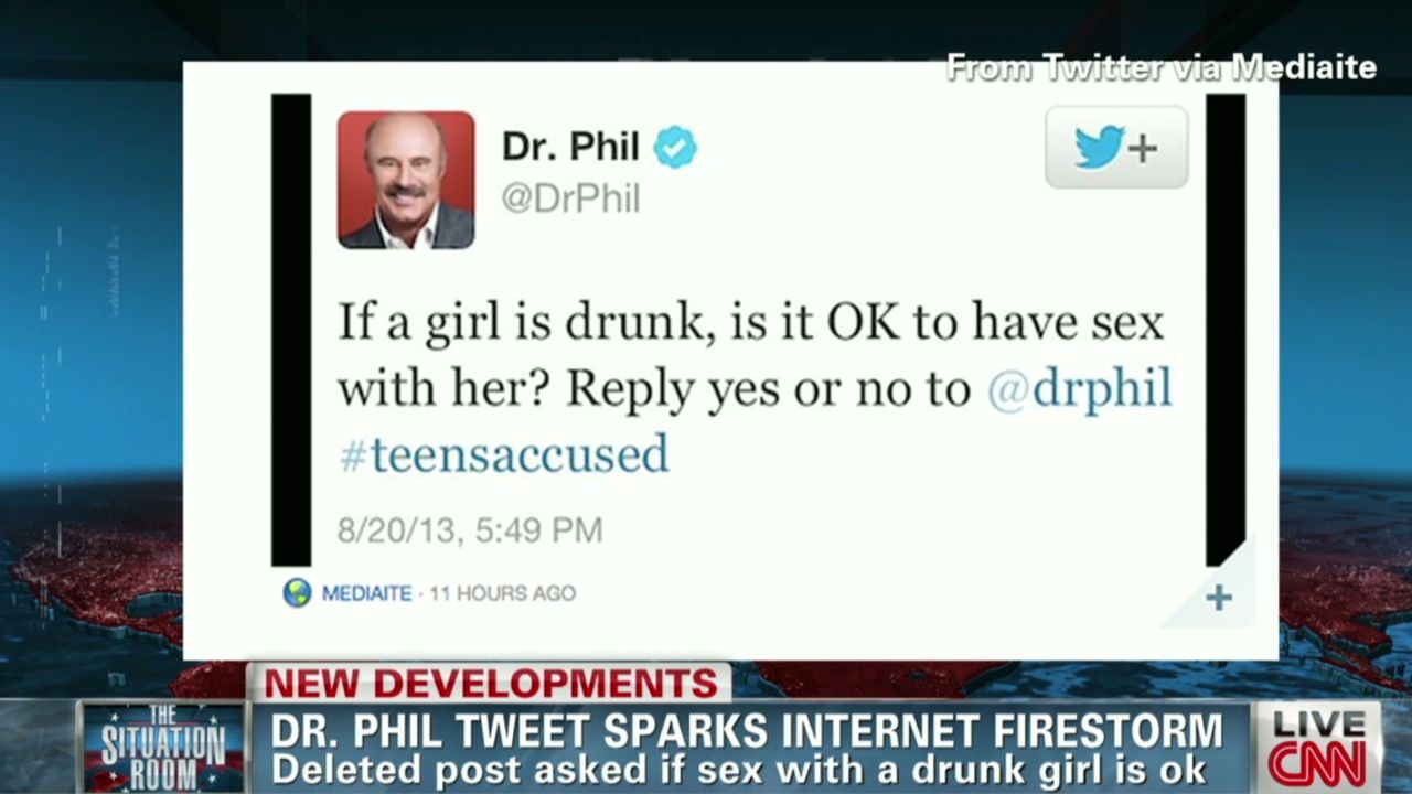 Dr. Phil gets heat over sex tweet