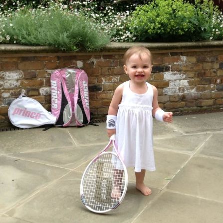 Micaela is destined for a tennis life, and in June she proudly <a href="index.php?page=&url=https%3A%2F%2Ftwitter.com%2FMicaelaBryan%2Fstatus%2F348873727510999041%2Fphoto%2F1" target="_blank" target="_blank">announced a racket deal "after a long 16 months of negotiations."</a>