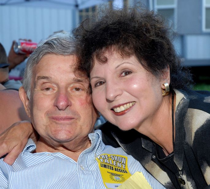 Bernstein and Carol Ross pose backstage at the Seaside Summer Concert Series in Brooklyn on July 12, 2007.