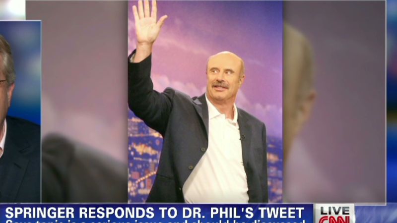 Jerry Springer responds to Dr. Phil tweet about drunk sex