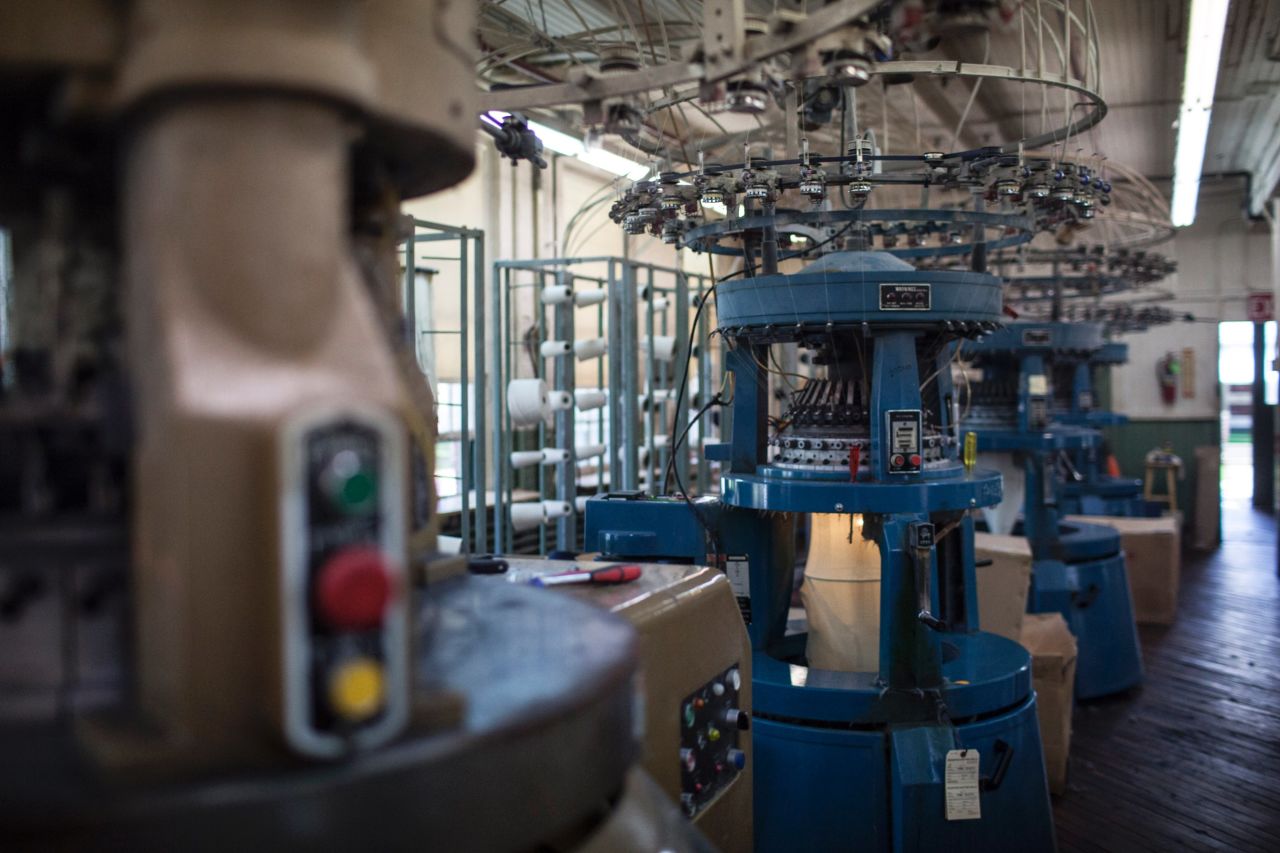 Mohnton Knitting Mills has its own knitting factory where it turns combed cotton ring-spun yarn into thermal cloth, waffle stitch cloth and jersey cloth on circular knitting machines. "We're good at what we do," says Gary Pleam, fifth-generation owner of the mill.