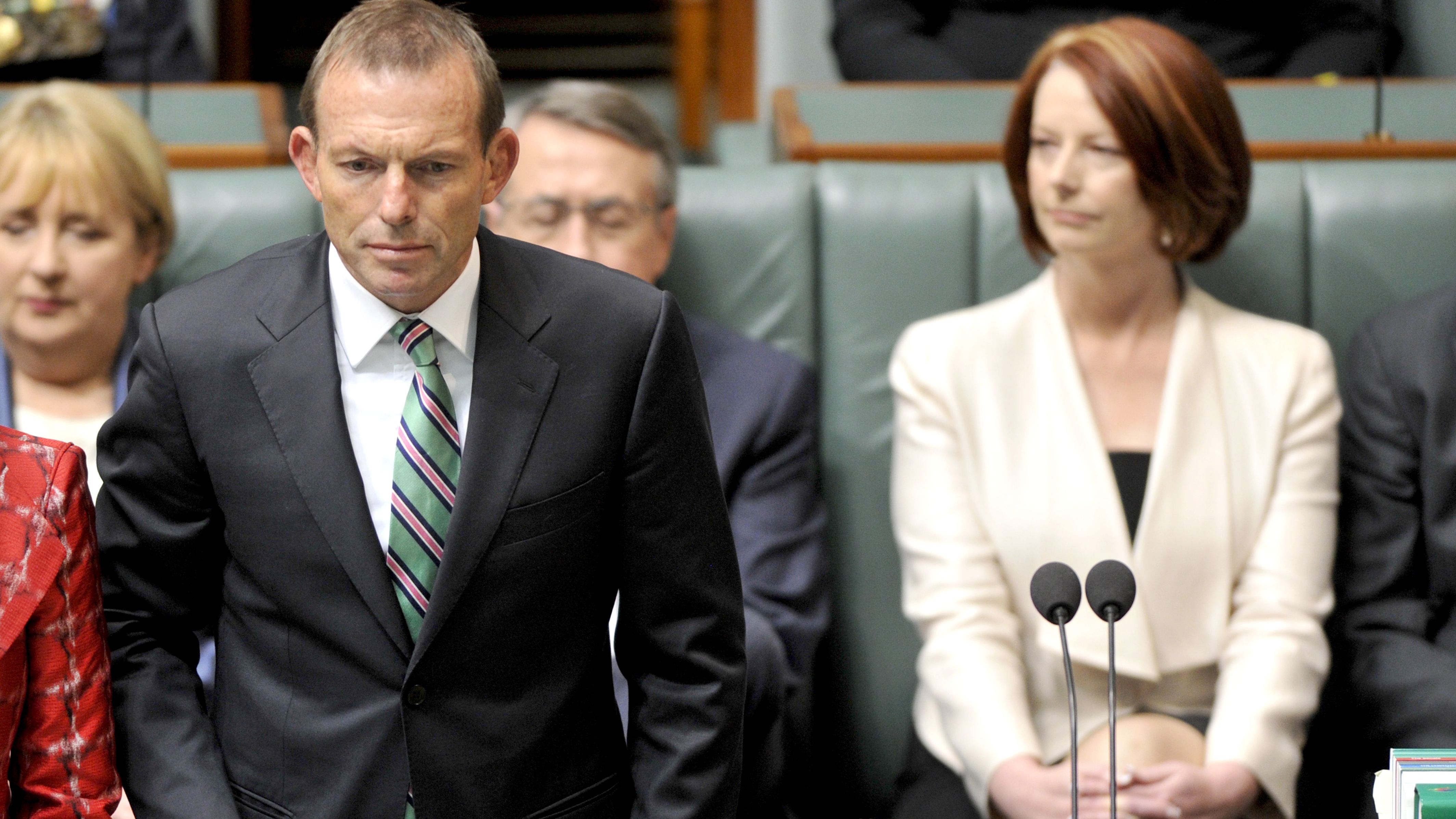 There was no love lost between Tony Abbott and former prime minister Julia Gillard seen here in parliament in 2010.