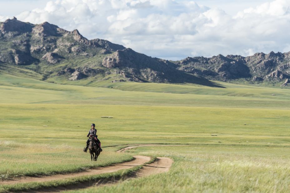 The Mongol Derby, a 1,000 kilometer scramble through the vast expanse of the Mongolian steppe.