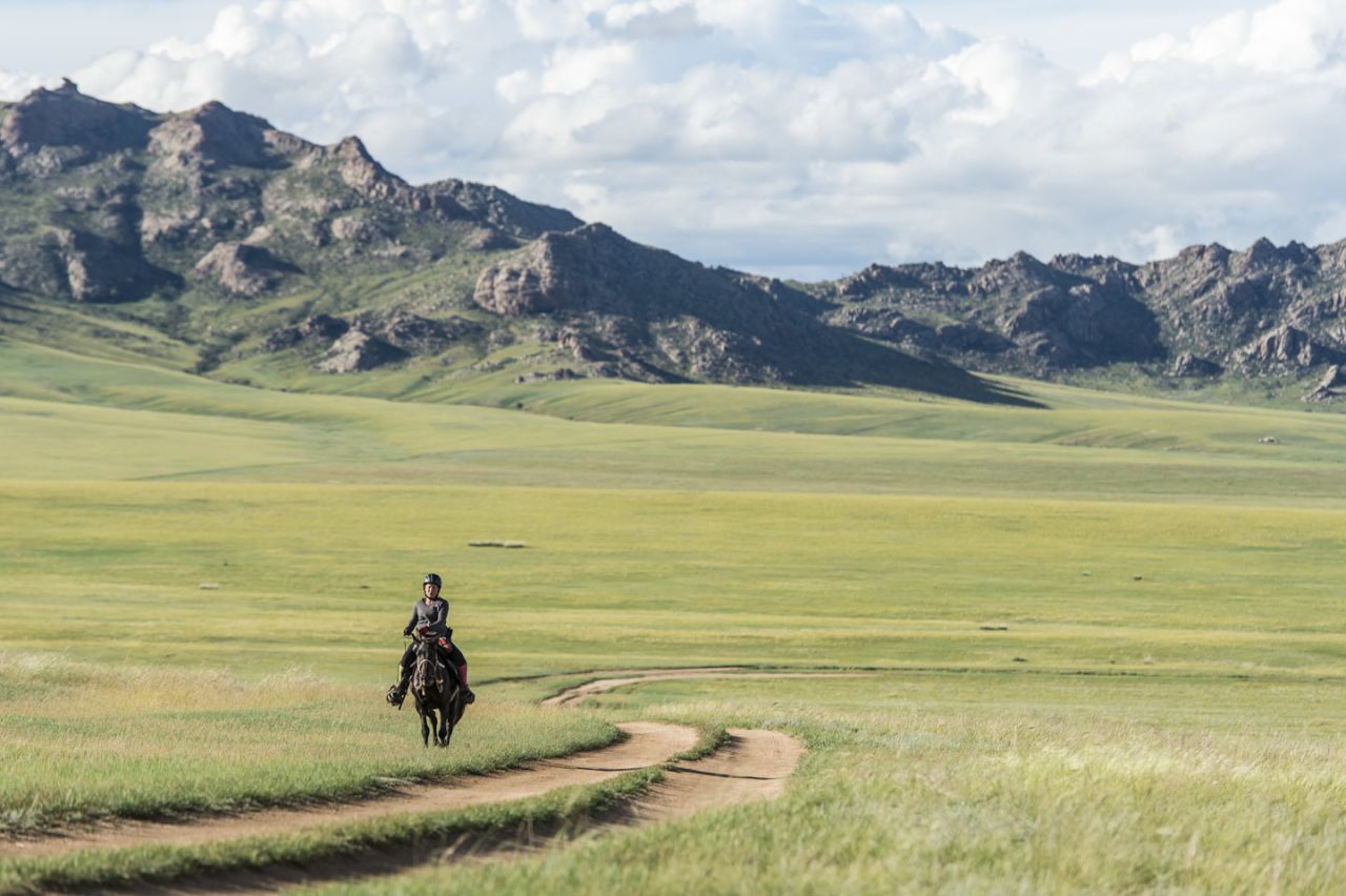 The Mongol Derby, a 1,000 kilometer scramble through the vast expanse of the Mongolian steppe.