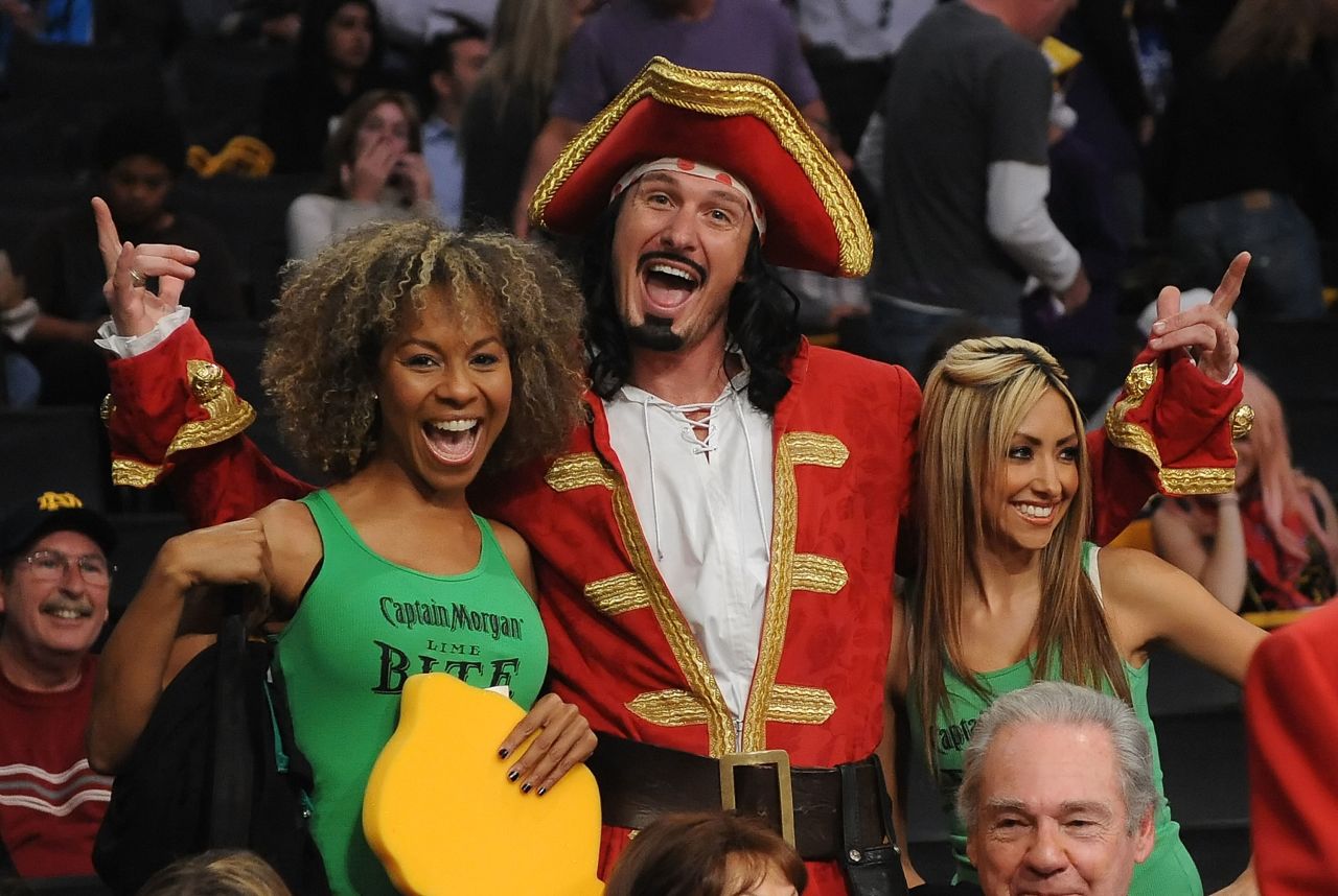 Captain Morgan: To life, love, and loot. And hot chicks at the Lakers game.