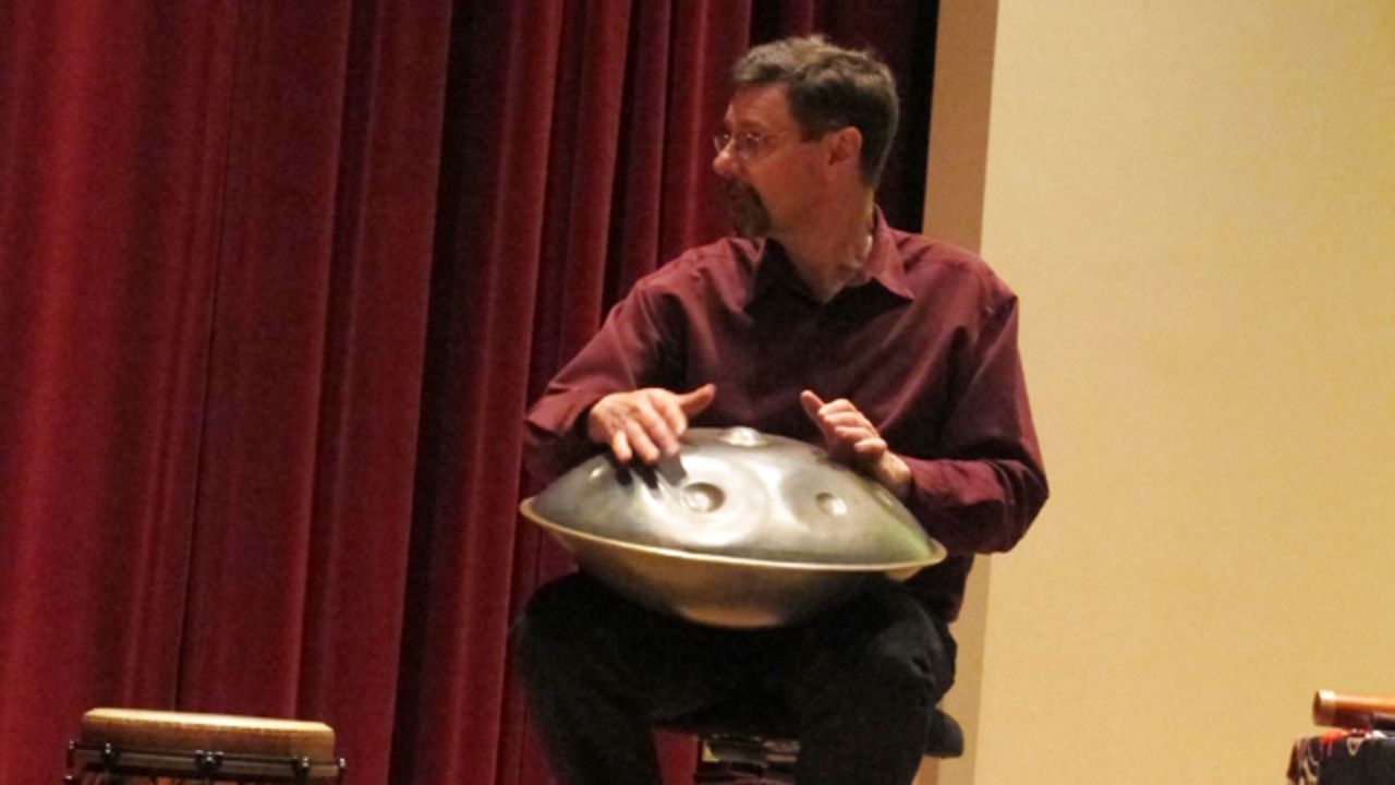 Clint Goss performed a variety of world instruments at the conference. He collaborates with Eric Miller in studying the physiological effects of Native American flute playing. They are in a musical group called SpiritGrass.