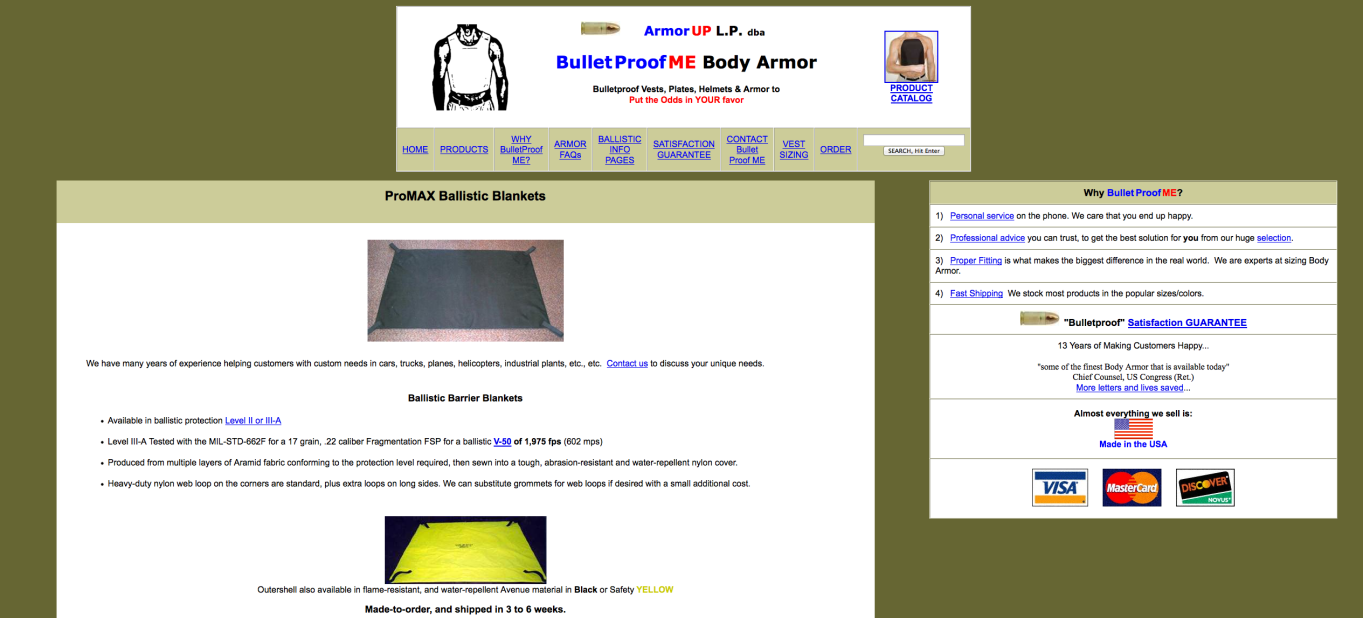 This ballistic barrier blanket promises to protect from most bullets. Nick Paylor of bulletproofME.com said immediately after the Sandy Hook shooting the company saw a surge in sales of all sorts of products, but it has since died down.