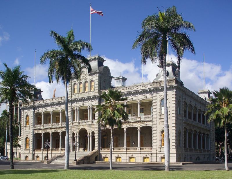 The royal Hawaiian abode was rigged out with 19th-century technological luxuries such as electric lighting -- installed in 1887, four years before the White House got hooked up.