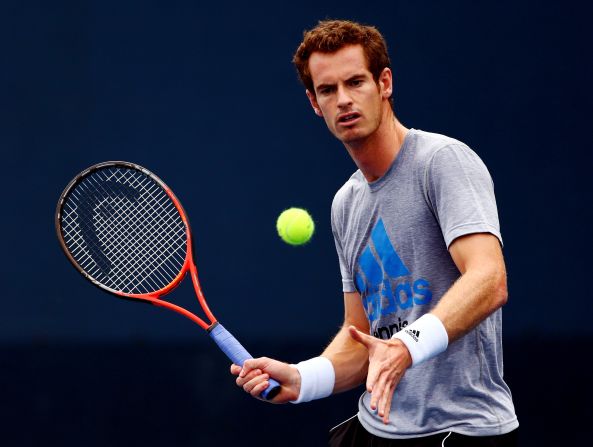 Murray didn't play Monday but he practiced ahead of his first-round match against French veteran Michael Llodra. Murray potentially needs to beat Novak Djokovic and Rafael Nadal to repeat in New York. 